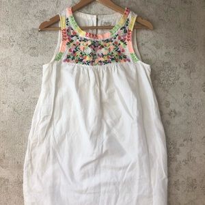 JCrew Embroidered Shift Dress with pockets